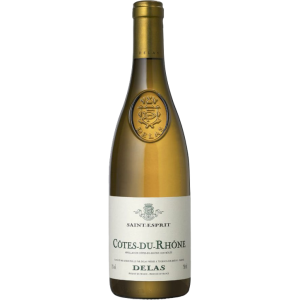 Delas Frères Côtes-du-Rhône 'Saint Esprit' Blanc AOC witte wijn fles frankrijk