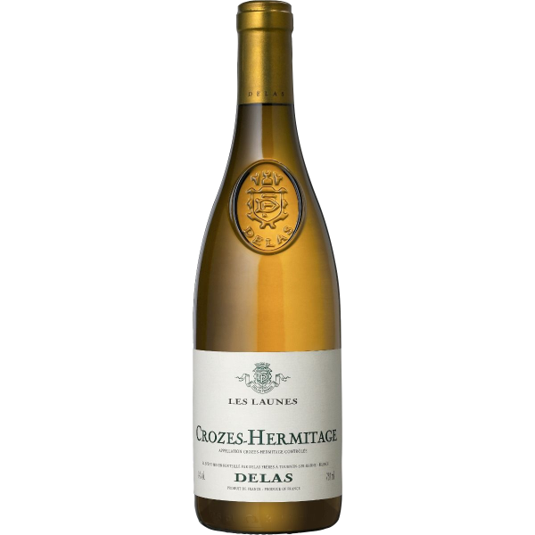 Delas Frères Crozes-Hermitage 'Les Launes' Blanc AOC witte wijn fles frankrijk