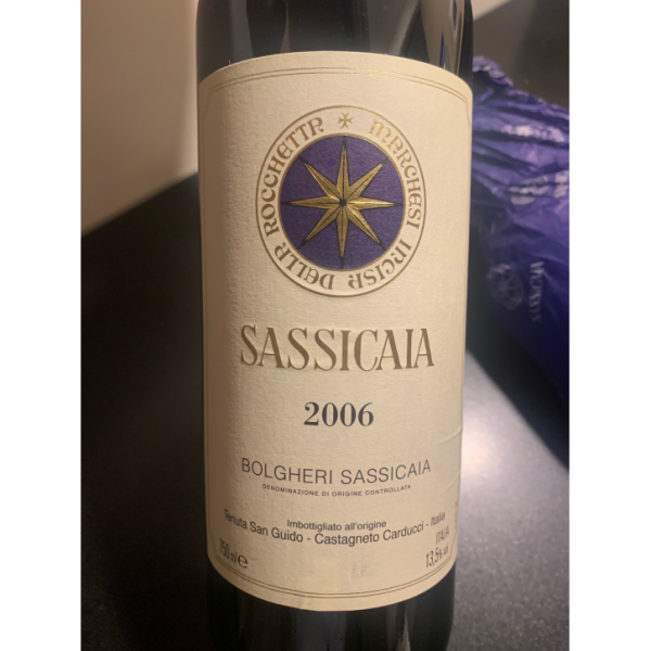 Sassicaia etiket 2006