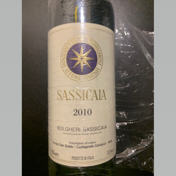 Sassicaia etiket 2010