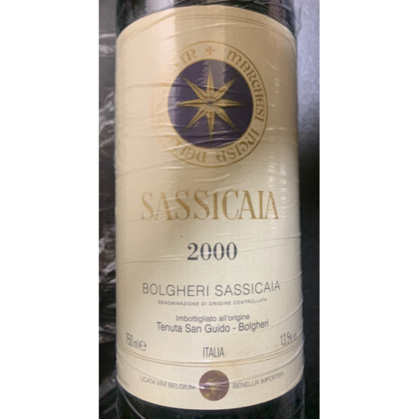 Sassicaia etiket 2000