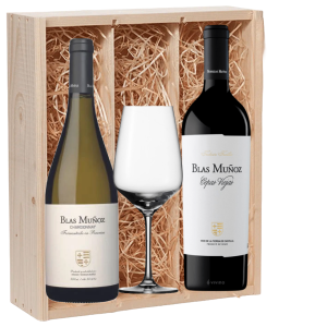 blas munoz wijnkistje met scott zwiesel glas